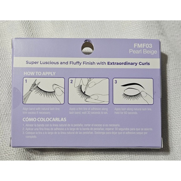 Kiss Faux Mink Fur False Eyelashes Blackglama Golden Pearl Pearl Beige lot of 8 - Picture 7 of 12